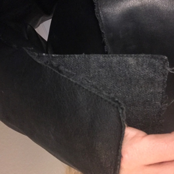 BCBG Corseted Full Length Leather Trench Coat - Picture 9 of 13